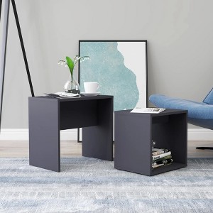 vidaXL Coffee Table Gray Engineered wood Small Stackable Rectangular - 1 of 4