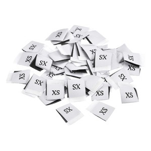 Unique Bargains Woven Crafting Clothing Sewing Embroidered Size Labels 100 Pcs - 1 of 4