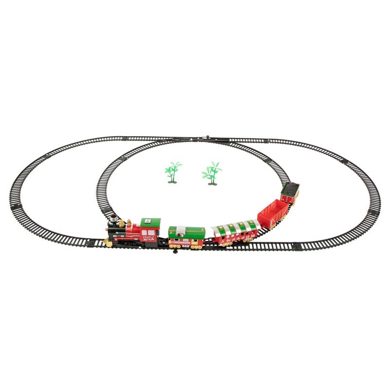 Northlight 21pc Red Battery Operated Lighted and Animated Classic Train Set, 4 of 7