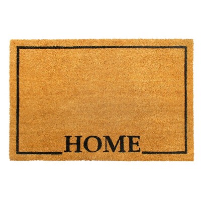 2' x 3' Tufted Home Square Coir Doormat Natural/Black - Raj
