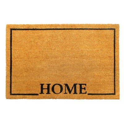 2' x 3' Tufted Home Square Coir Doormat Natural/Black - Raj