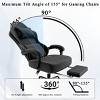 Ergonomic Gaming Chair, Electronic Gaming Chair With Massage Lumbar Support And Foot Pedals, Fabric Computer Chair - 2 of 4