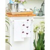 C&F Home Wine Glasses Embroidered Cotton Flour Sack Kitchen Towel - 4 of 4