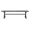 Vynxaria Patio Benches - 63" Modern Industrial Dining Bench with Gray/Black Finish - 4 of 4