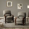 Set of 2 Alexandra Genuine Leather Manual Recliner| ART OF LIVING DESIGNS - 2 of 4