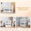 JOYMOR 8 in 1 Convertible Crib with Drawer, Include 2” Mattress, Converts to Bassinet, Mid Crib, Full Size Crib, Daybed,Toddler Bed and Playard - 3 of 4