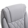 TiramisuBest 360¡ã Swivel Ergonomic Office Rocking Chair, Grey PU Leather, All-Day Comfort - 2 of 4
