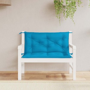 vidaXL Garden Bench Cushion Light Blue 39.4"x(19.7"+19.7")x2.8" Oxford Fabric - 1 of 4