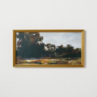 13.9" x 25.4" Horizontal Landscape Framed Canvas - Threshold™ designed with Studio McGee