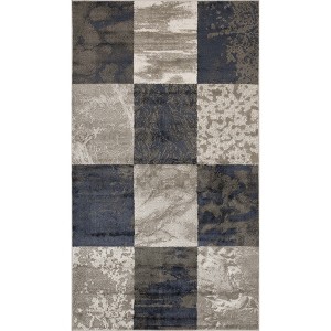 Patchwork Modern Eclectic Color Block Indoor Runner or Area Rug by Blue Nile Mills - 1 of 4