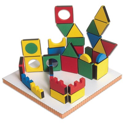 Edushape Magnetic Magic Shapes Classroom pk, Assorted Colors, 54 pc