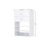 HOMLUX White Short Tower Unit w/2 Shaker Drawers & Shelves for Bedroom Closet Storage Organizer - 3 of 4