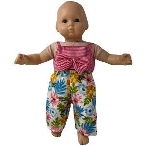 Doll Clothes Superstore Halter Top and Flower Pants Fits 15-16 Inch Baby Dolls - 1 of 4