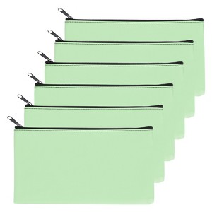 Unique Bargains PU Leather Security Water Resistant Tear Resistant Bank Deposit Bag 11"x 6" 6 Pcs - 1 of 4