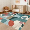Area Rugs for Bedroom Modern Geometric Print Rugs Soft Low Pile Non Slip Indoor Rug for Playroom Dorm - 4 of 4