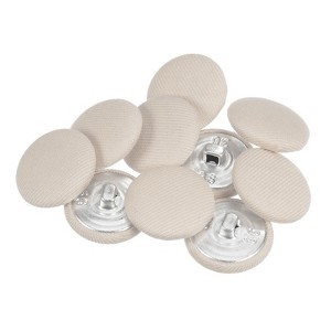 Unique Bargains Round Metal Sewing Cloth Covered Button 10 Pcs - 1 of 4