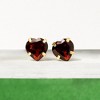 Ross-Simons 4.50 ct. t.w. Garnet Heart Martini Stud Earrings in 14kt Yellow Gold - 4 of 4