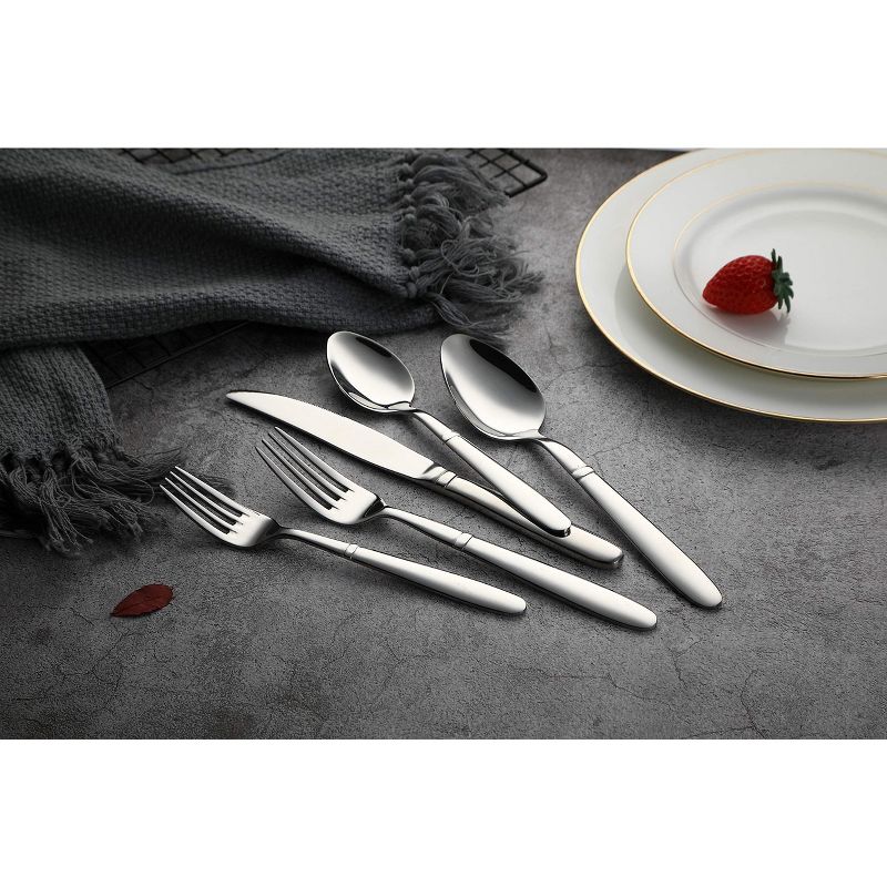 Bruntmor Stainless Steel Flatware Cutlery Set - 45 Pieces, 2 of 10
