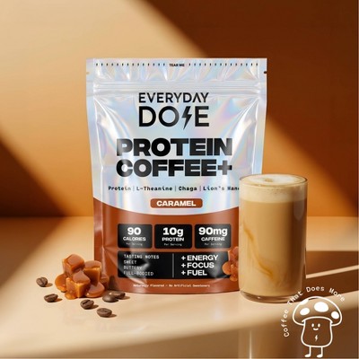 Everyday Dose Protein Coffee + Caramel Flavor Instant Coffee - 8.2oz