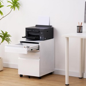Filing Cabinets, 3 Drawer Mobile File Cabinet with Lock & Anti-Tip Wheel, Under Desk Metal Filing Cabinets for Home Office, Storage Drawer Cabinet - 1 of 4