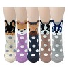 Wrapables Novelty Animal Print Crew Socks (Set of 5), Boston Terriers - 2 of 3