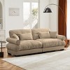 Large Straight Sectional Sofa,Modern Velvet Sectional Sofa With Waist Pillows And Throw Pillows,Comfortable Sofa For Living Room-Cuddlewood - 2 of 4