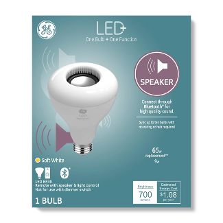 General Electric BR30 Speaker LED + Light Bulb White