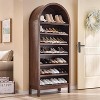 SinCiDo Arched Bookshelf, Modern Farmhouse Bookshelf Storage Cabinet w/Adjustable Shelves, Wood Bookshelf w/Open Display Shelf for Home Office - 4 of 4