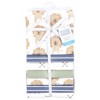 Hudson Baby Infant Boys Cotton Flannel Receiving Blankets 7pk, Modern Lion, One Size - 2 of 4