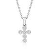 Ross-Simons 0.20 ct. t.w. Bezel-Set Diamond Jewelry Set: Cross Earrings and Pendant Necklace in Sterling Silver - 3 of 4