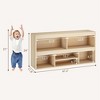 Coolmee 2-Tier Kids Bookshelf and Toy Storage Organizer, Bookcase with 5 Cubbies and 1 Drawer, Cabinet for Playing Rooms School Hallway - 2 of 4