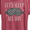 Women's - Instant Message - Lets Sleep All Day Short Sleeve Graphic T-Shirt - 2 of 4