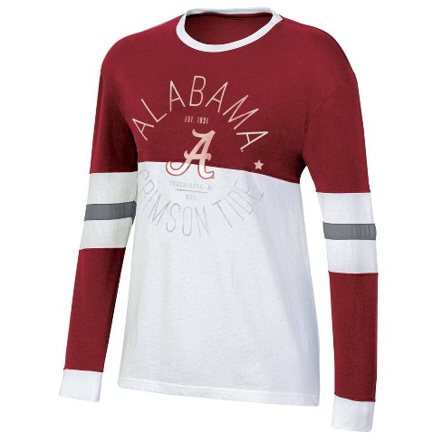 Ncaa Alabama Crimson Tide Women's Long Sleeve Color Block T-shirt