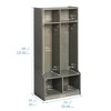 ECR4Kids 2-Section Coat Locker with Bench - 2 of 4