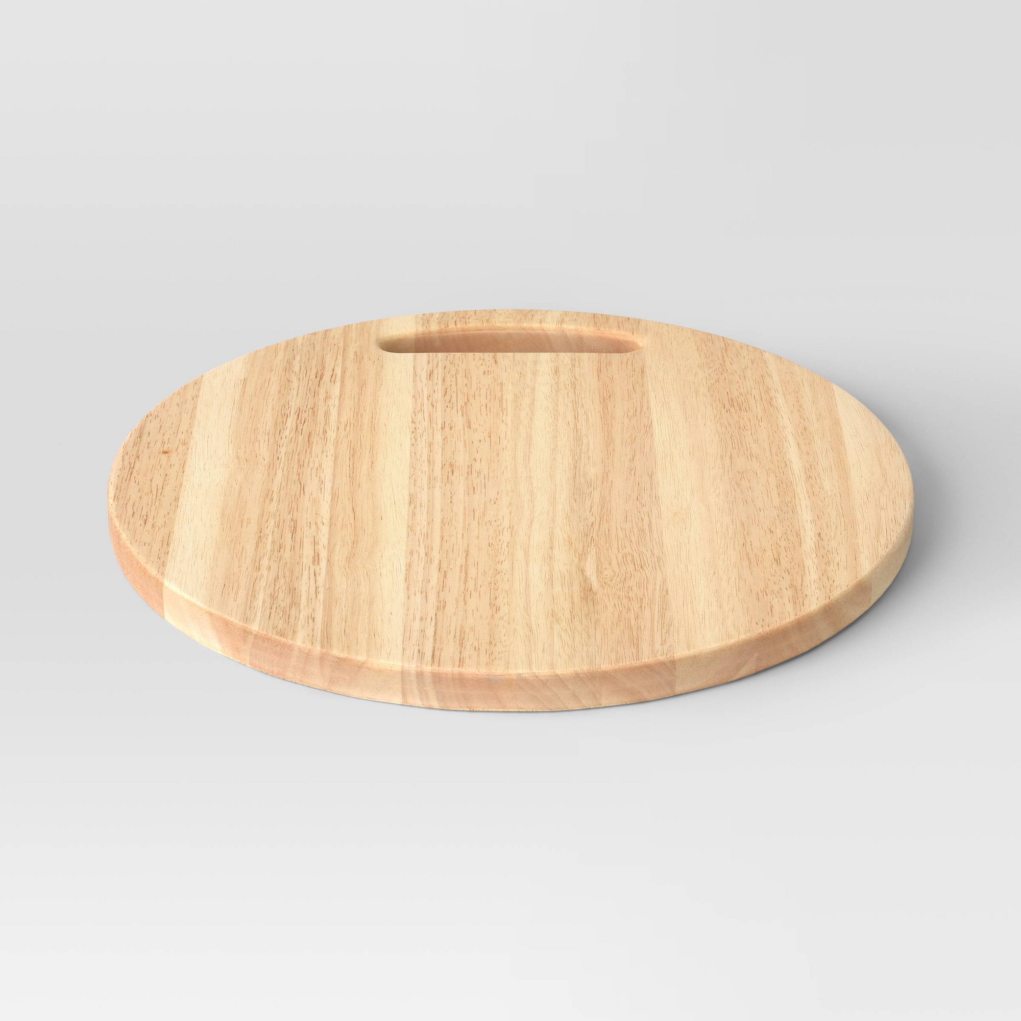 15.98"x15.98" Rubberwood Round Serving Platter Brown - Threshold™