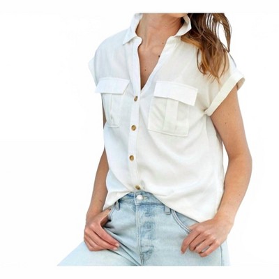 Women's Relaxed Button Down Top - Giftcraft