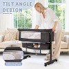MYKKO 3 in 1 Baby Bassinet, Rocking Bassinets with Comfy Mattress and Wheels, Adjustable Height Bassinet Bedside Sleeper - 4 of 4