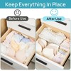 Aoibox 12 Pack Adjustable Drawer Dividers for Clothes Clear Plastic Expandable 4 Inch High Organizer for Dresser Storage - 3 of 4