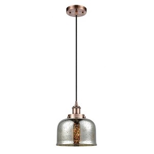 Bell - 1 Light Cord Hung Mini Pendant In Industrial Style-10 Inches Tall and 8 Inches Wide - 1 of 1