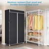 VIPEK V1C 3-Tier Portable Closet Covered Garment Racks, White Clothing Rack with Grey Oxford Fabric Cover - image 3 of 4