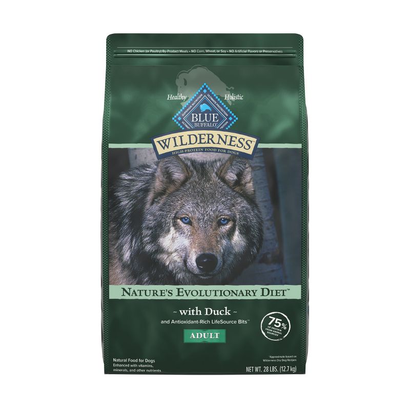Blue Buffalo Wilderness Adult Dry Dog Food with Duck Flavor - 28lbs, 1 of 12