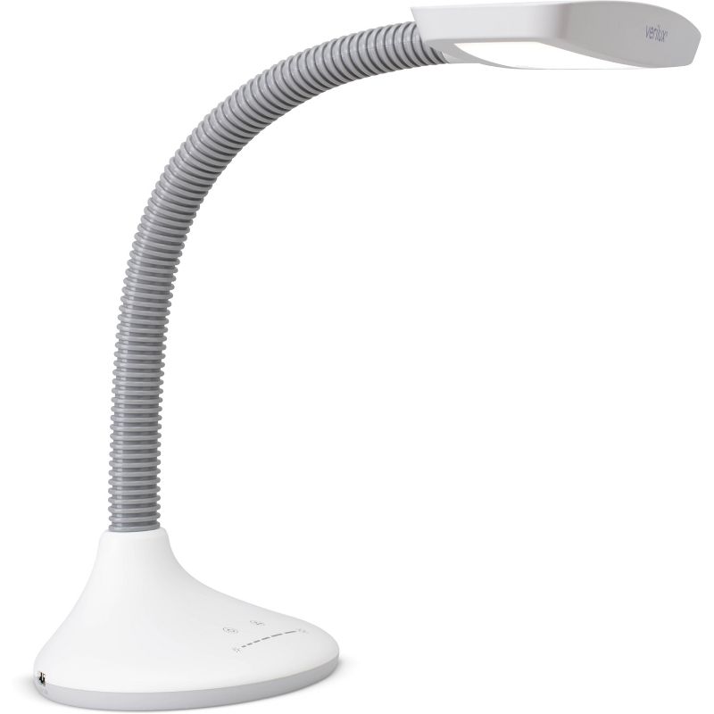 Smart Light Full Spectrum LED Desk Lamp with Adjustable Brightness (Includes LED Light Bulb) White - Verilux, 1 of 11