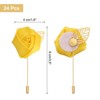 Unique Bargains Realistic Rose Boutonnieres Flower Pins for Wedding Ceremony 24 Pcs - 2 of 4