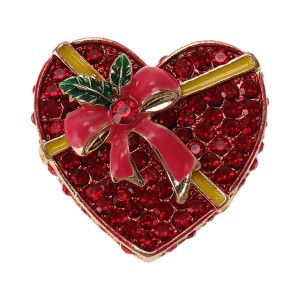 Unique Bargains Christmas Brooches Wreath Wind Chime Alloy Dripping Wax Multicolor 1.57"x2.17" 1 Pc - 1 of 4