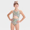 Girls' Garden Tea Floral Printed One Piece Swimsuit Set - art class™ - 3 of 4