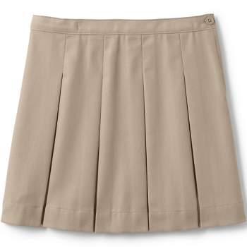 Lands' End Lands' End School Uniform Kids Poly-Cotton Box Pleat Skirt Top of Knee