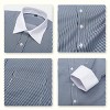 Cloudstyle Men's Dress Shirt Slim Fit Button Down Stripe Checked Shirt - 4 of 4