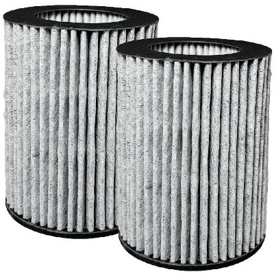 Nispira 2-in-1 AM-1A HEPA with Activated Carbon Filter Replacement For The Three Musketeers III M Mini Portable Air Purifier for Car Desktop, 2 Packs