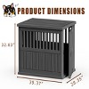 SEVOBAL Pet Crates and Houses Dog Crate Lockable Viewing Airflow Multi Functional Strudy Easy Setup for Indoor Outdoor, Black, 39.37"*28.35"*32.83" - 3 of 4