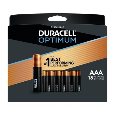 Duracell Optimum AAA Batteries - 18 Pack Alkaline Battery with Resealable Tray